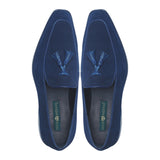 Greer Anderad Men's Leather Suede Loafer Shoes Blue GA-02-16A - Greer & Anderad