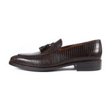 GA-16Z02 LOAFER LIZZARD PRINT CALF LEATHER BROWN (GYW) SHOES FOR MEN (38-50)