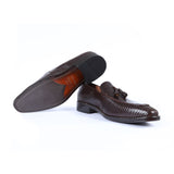 GA-16Z02 LOAFER LIZZARD PRINT CALF LEATHER BROWN (GYW) SHOES FOR MEN (38-50)