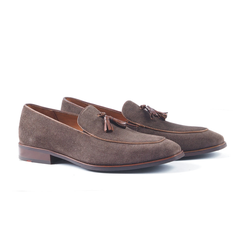 Greer Anderad Men's Leather Loafer Suede Shoes Brown GA-02-16A - Greer & Anderad