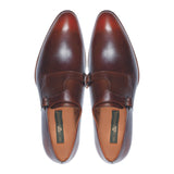 Greer Anderad Men's Leather Double Monk-Strap Shoes Tan Brown GA-04-10 - Greer & Anderad