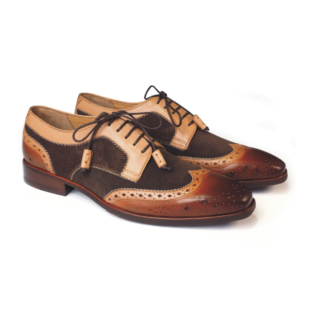 Greer Anderad Men's Leather Suede Lace-up Derby Shoes Tan Brown GA-02-19 - Greer & Anderad