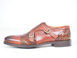 Greer Anderad Men's Leather Double Monk Strap GYW Shoes Tan GA-03-29A - Greer & Anderad