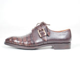 Greer Anderad Men's Leather Single Monk Strap GYW Shoes Brown GA-04-20 - Greer & Anderad