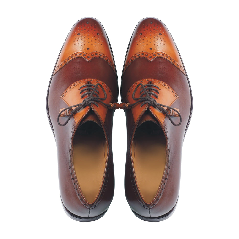 Greer Anderad Men's Leather Lace-up Oxford Shoes Tan Brown GA-03-11 - Greer & Anderad