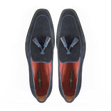 GA-16A102 LOAFER CALF SUEDE LEATHER BLUE SLIPON SHOES FOR MEN (38-50)