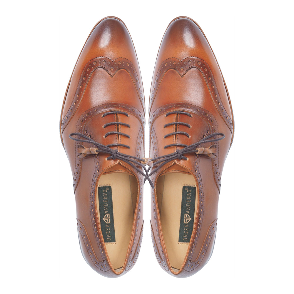 Greer Anderad Men's Leather Lace-up Oxford Shoes Tan GA-04-02 - Greer & Anderad