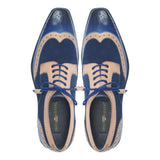 Greer Anderad Men's Leather Suede Lace-up Derby Shoes Blue GA-02-19 - Greer & Anderad