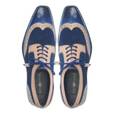 Greer Anderad Men's Leather Suede Lace-up Derby Shoes Blue GA-02-19 - Greer & Anderad