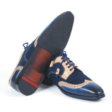 Greer Anderad Men's Leather Suede Lace-up Derby Shoes Blue GA-02-19 - Greer & Anderad