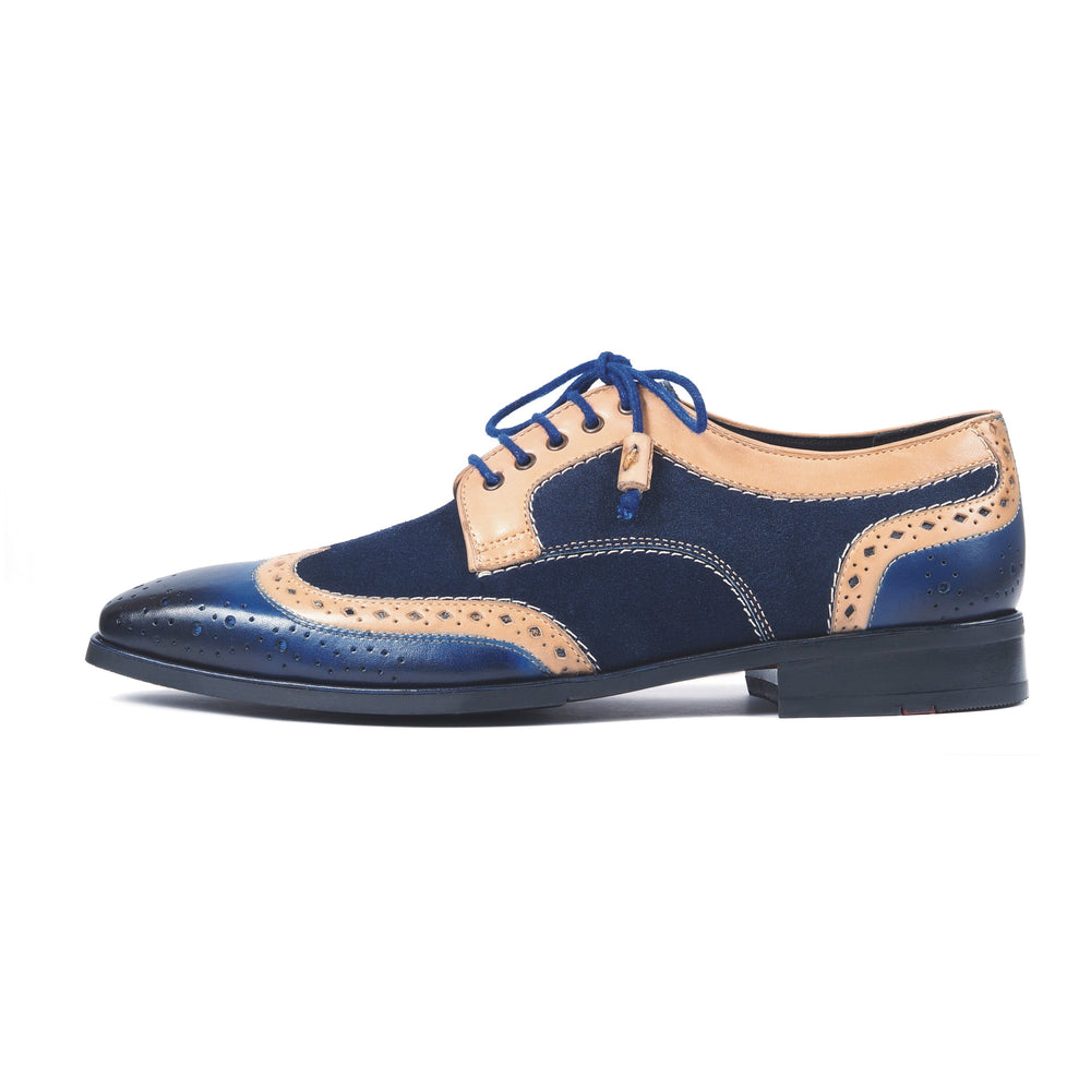 Greer Anderad Men's Leather Suede Lace-up Derby Shoes Blue GA-02-19 - Greer & Anderad