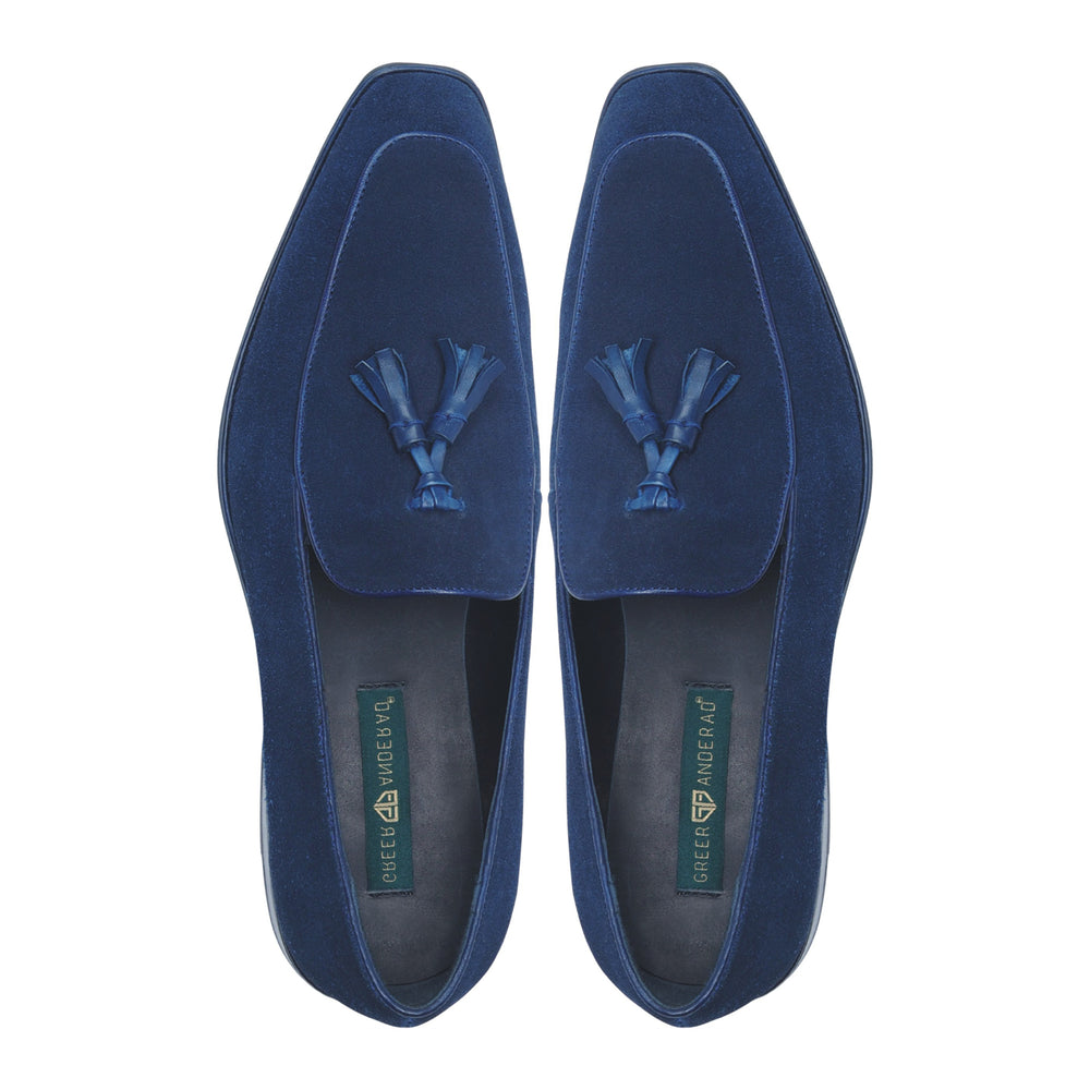 Greer Anderad Men's Leather Suede Loafer Shoes Blue GA-02-16A - Greer & Anderad