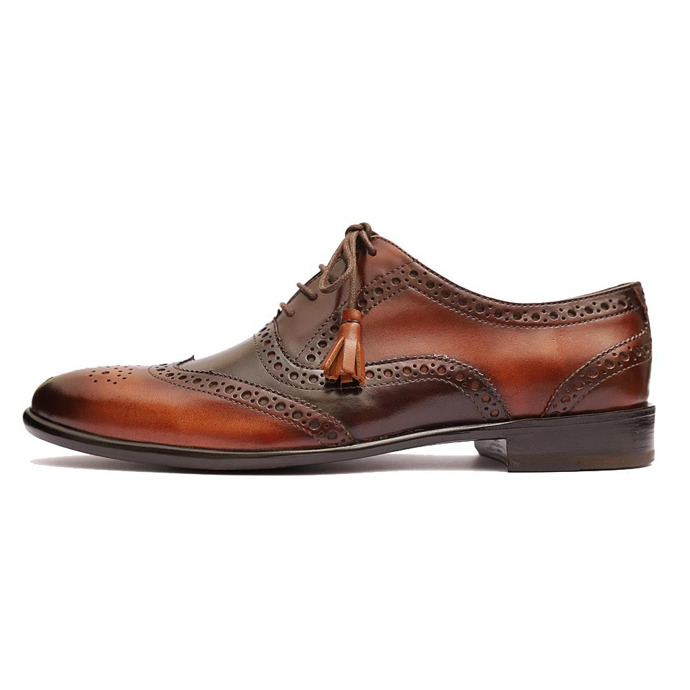 GA-0503 Lace-Up Calf Leather Brown Oxford Shoes For Men-(38-50)