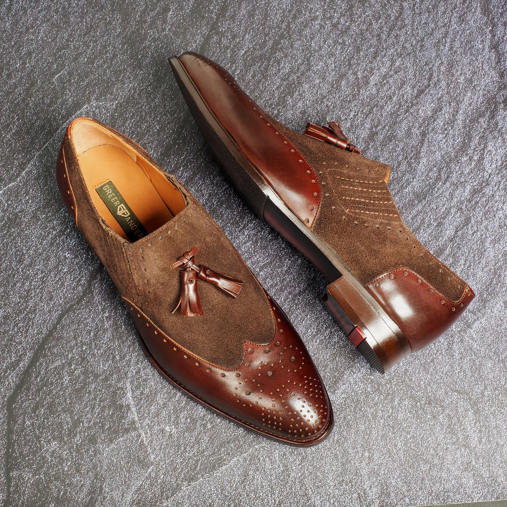 Greer Anderad Men's Leather Loafer Shoes Brown GA-04-03 - Greer & Anderad
