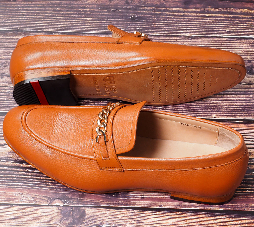 Greer Anderad Men's Leather Loafer Shoes Tan GA-10-14 - Greer & Anderad