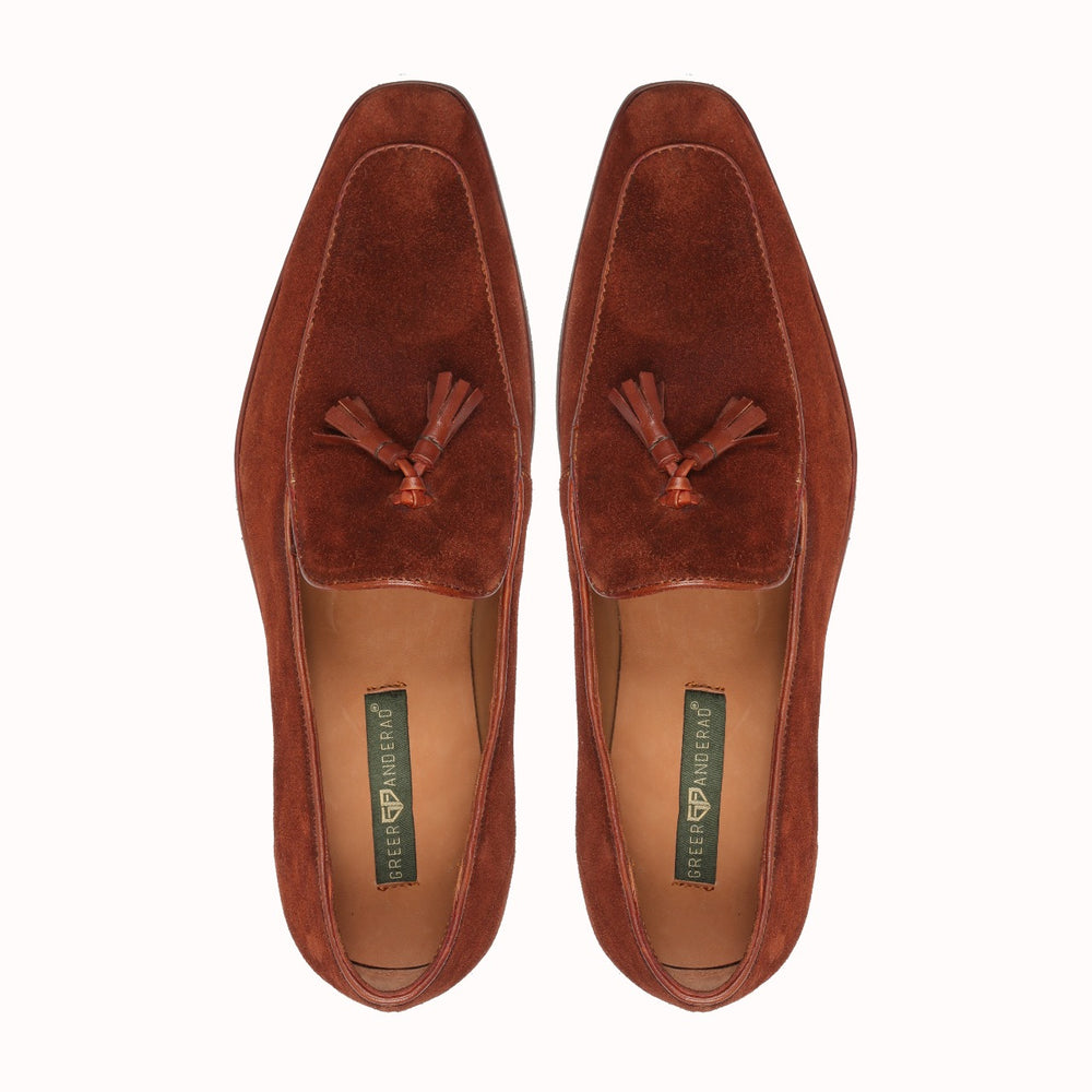 Greer Anderad Men's Leather Loafer Suede Shoes Rust GA-02-16A - Greer & Anderad