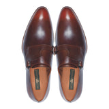 Greer Anderad Men's Leather Double Monk-Strap Shoes Tan Brown GA-04-10 - Greer & Anderad