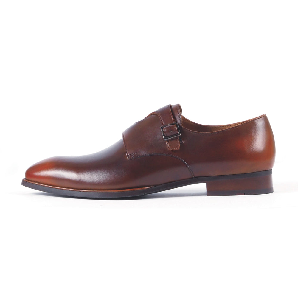 Greer Anderad Men's Leather Double Monk-Strap Shoes Tan Brown GA-04-10 - Greer & Anderad