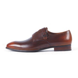 Greer Anderad Men's Leather Double Monk-Strap Shoes Tan Brown GA-04-10 - Greer & Anderad