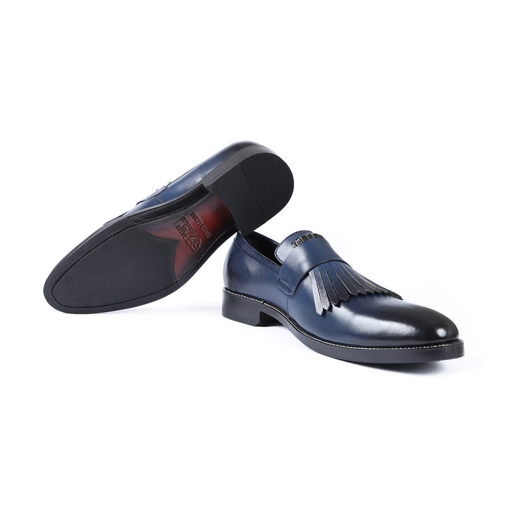 GA-02Z03 Loafer Calf Leather Blue Slip-on Shoes For Men-(38-50)