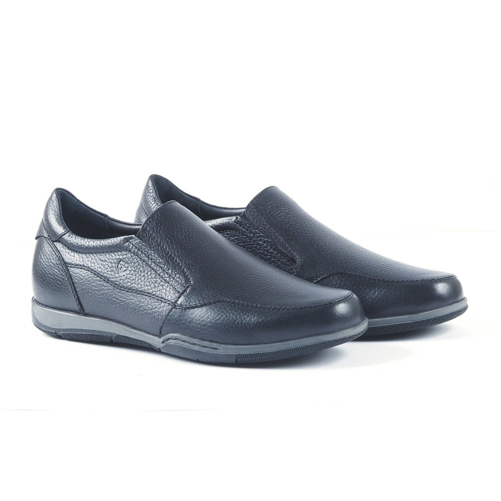 Greer Anderad Men's Leather Casual / Comfort Slip-on Shoes Black GA-06-01 - Greer & Anderad