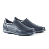 Greer Anderad Men's Leather Casual / Comfort Slip-on Shoes Black GA-06-01 - Greer & Anderad