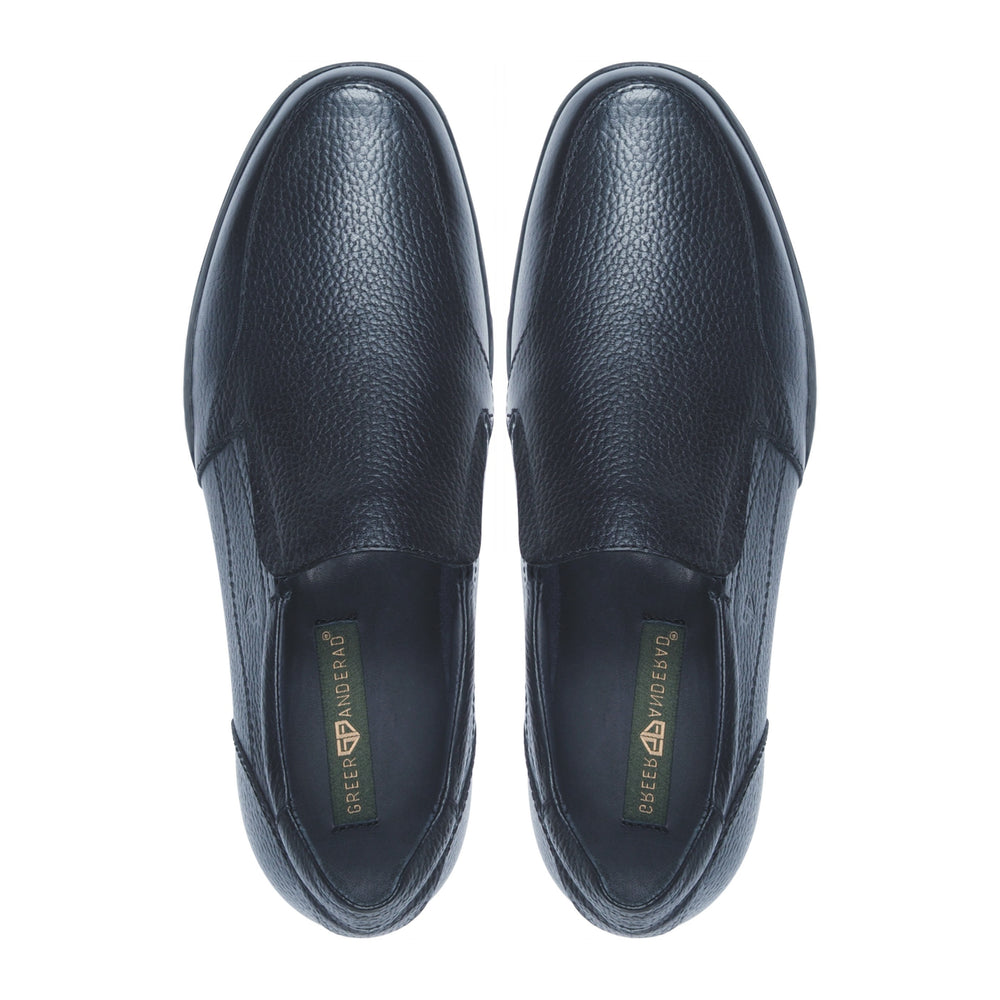 Greer Anderad Men's Leather Casual / Comfort Slip-on Shoes Black GA-06-01 - Greer & Anderad
