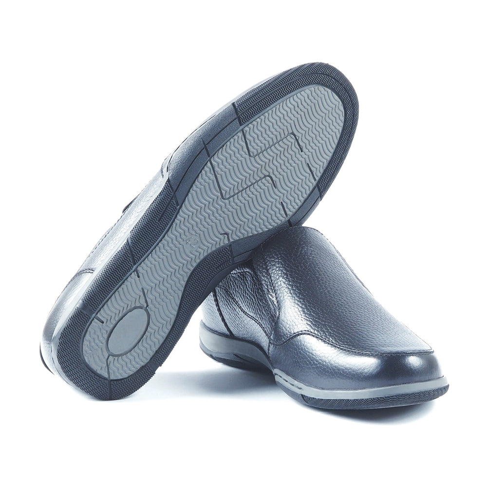 Greer Anderad Men's Leather Casual / Comfort Slip-on Shoes Black GA-06-01 - Greer & Anderad