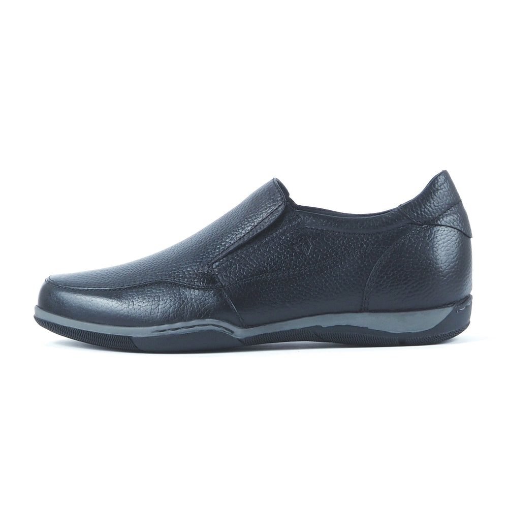 Greer Anderad Men's Leather Casual / Comfort Slip-on Shoes Black GA-06-01 - Greer & Anderad