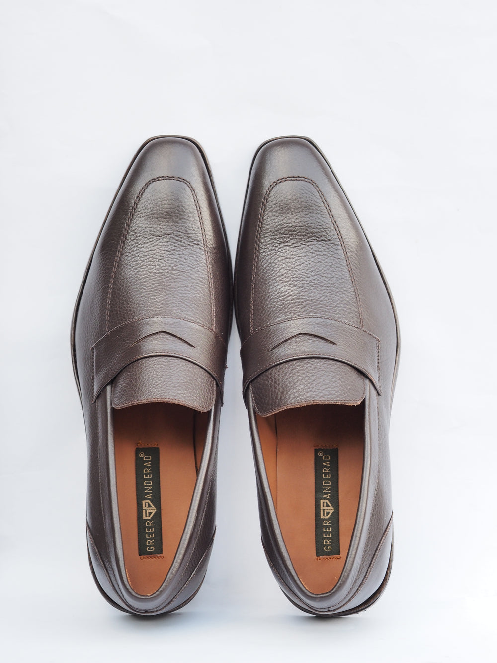 GA-1702 LOAFER MILLED / TUMBLED CALF LEATHER BROWN SLIPON SHOES FOR MEN (38-50)