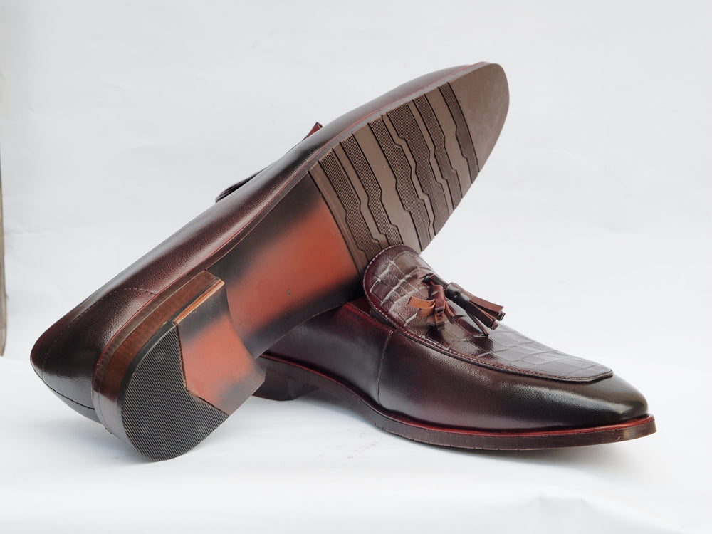 GA-16B02 LOAFER CALF LEATHER BROWN SLIPON SHOES FOR MEN (38-50)