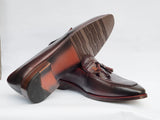 GA-16B02 LOAFER CALF LEATHER BROWN SLIPON SHOES FOR MEN (38-50)