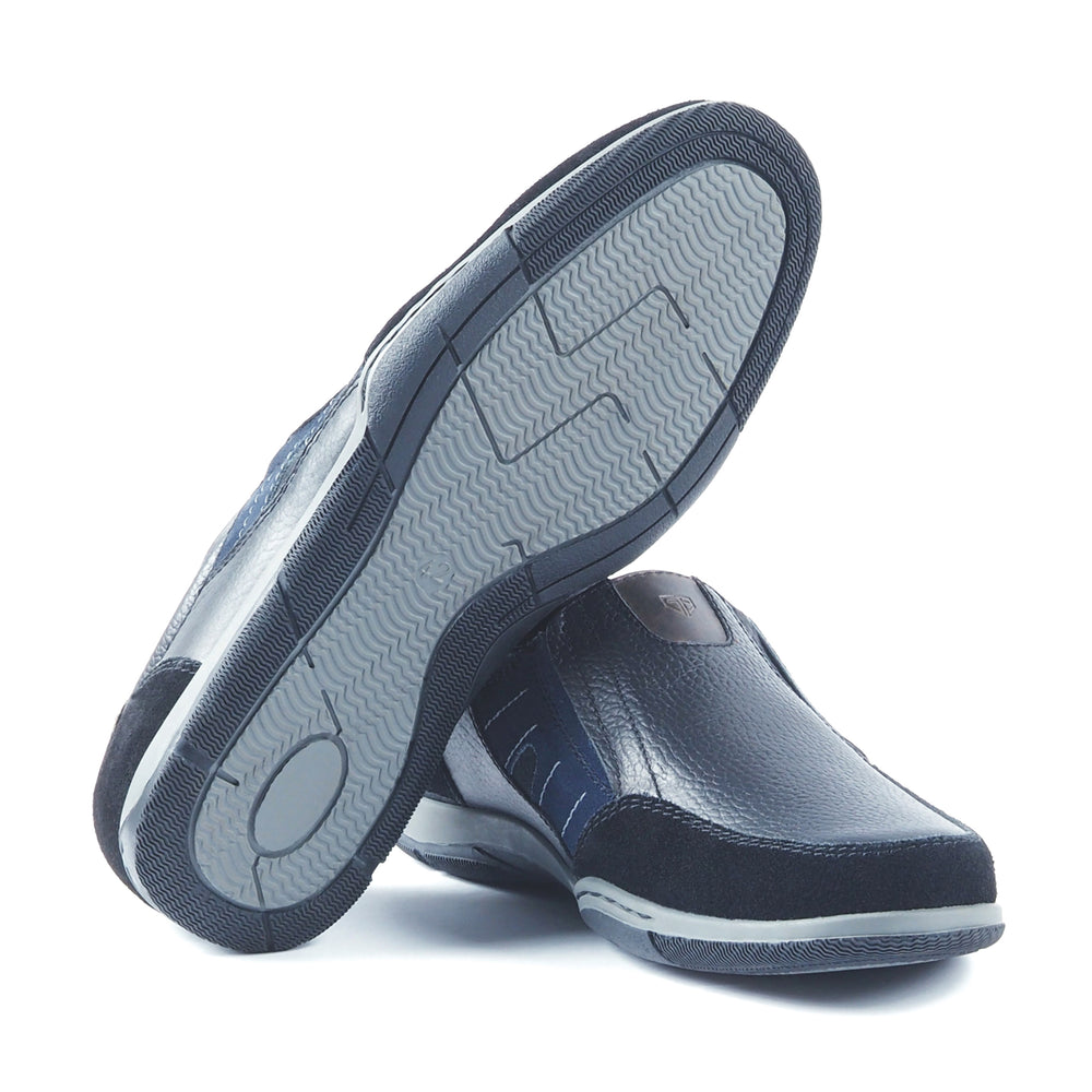 Greer Anderad Men's Leather Casual / Comfort Suede Slip-on Shoes Black GA-06-05 - Greer & Anderad
