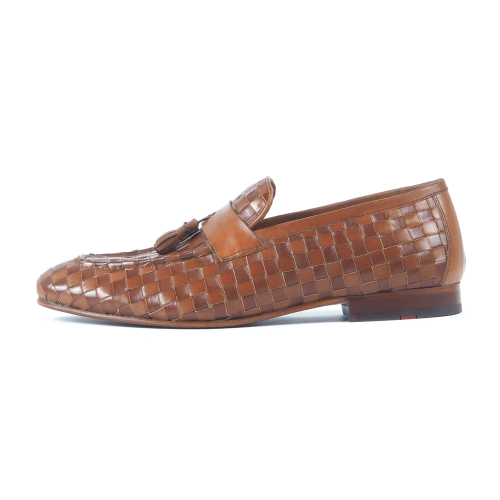 Greer Anderad Men's Leather Handwoven Loafer Shoes Tan Brown GA-10-04 - Greer & Anderad