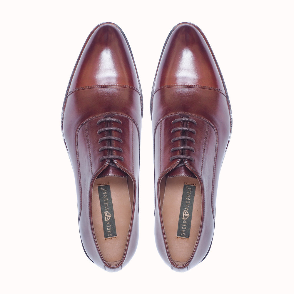 Greer Anderad Men's Leather Lace-up Oxford Shoes Brown GA-04-19 - Greer & Anderad