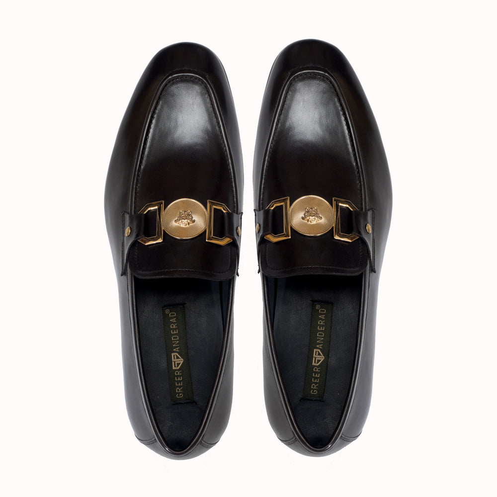 Greer Anderad Men's Leather Loafer Shoes Black GA-10-09 - Greer & Anderad