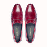 Greer Anderad Men's Leather Moccasin / Loafer Shoes Burgundy GA-05-02 - Greer & Anderad