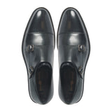 Greer Anderad Men's Leather Double Monk Strap Shoes Black GA-03-12 - Greer & Anderad